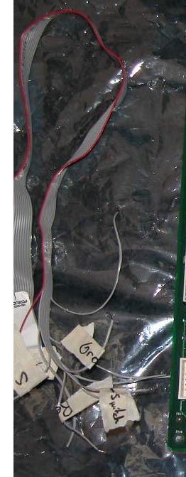 labelled cables for connecting a PC case to the apple logic board