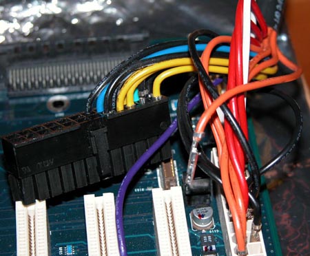 Modifying the MDD power supply connector to fit the logic board
